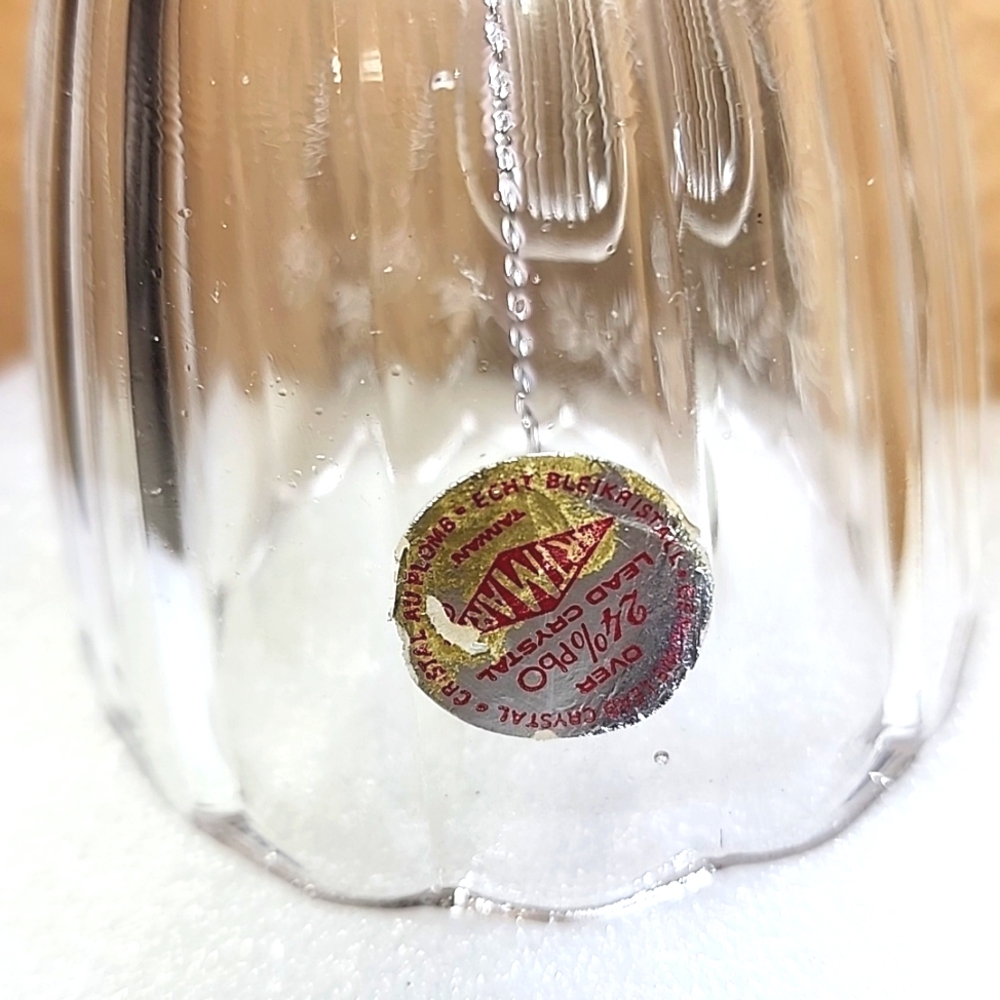 Bell with Lyre Harp Handle. ArtMart Vintage original sticker 24% Lead Crystal - Picture 6 of 12